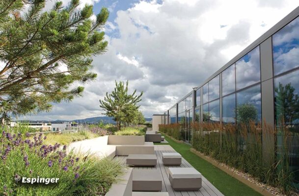 Modern roof garden 3 609x400 - طراحی روف گاردن مدرن